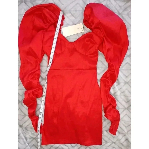 Elegant Red Mini Dress - Picture 8 of 11